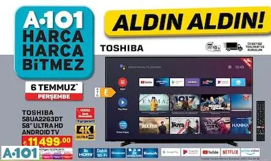 TOSHİBA 58UA2063DT 58 ULTRA HD ANDROİD SMART LED TV